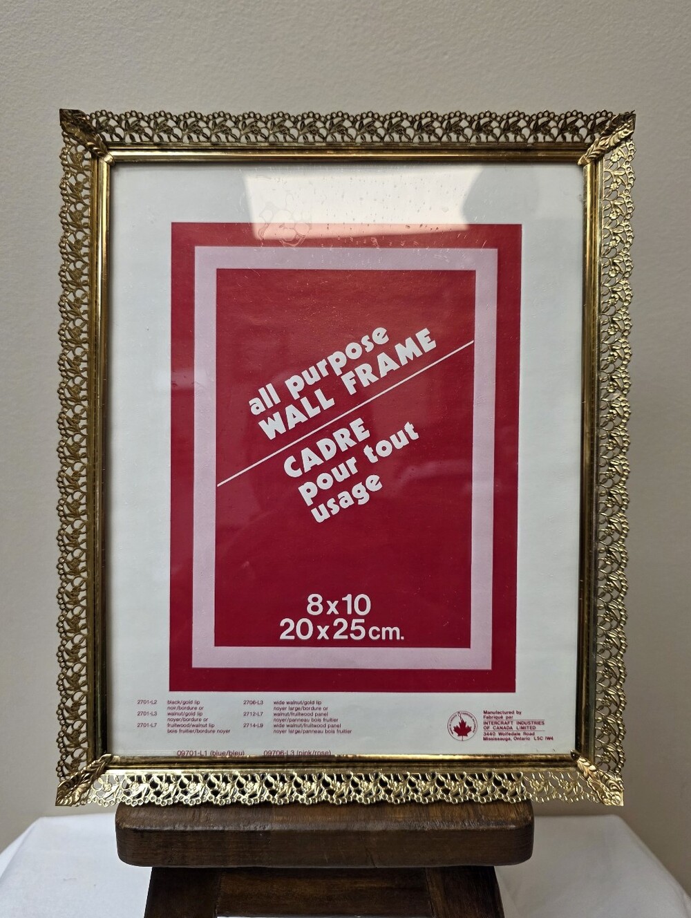 Vintage Gold-Tone Filigree 8x10 Frame